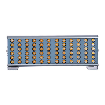 FLOOD-TENA 90221 Προβολέας Wall Washer για Φωτισμό Κτιρίων LED 72W 6480lm 10° DC 24V Αδιάβροχο IP65 L46.5 x W7 x H16.5cm Θερμό Λευκό 2700K - Ασημί