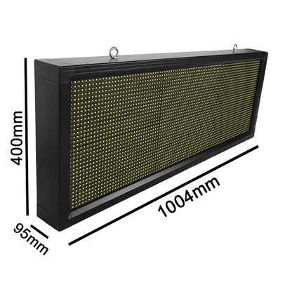 DISPLAY 90270 Κυλιόμενη Ψηφιακή Επιγραφή P10 Μονής Όψης LED AC 220-240V Αδιάβροχο IP54 Ψυχρό Λευκό 6000K - WiFi Control μέσω FK APP - Αισθητήρας Θερμοκρασίας & Υγρασίας - Μ104 x Π9 x Υ40