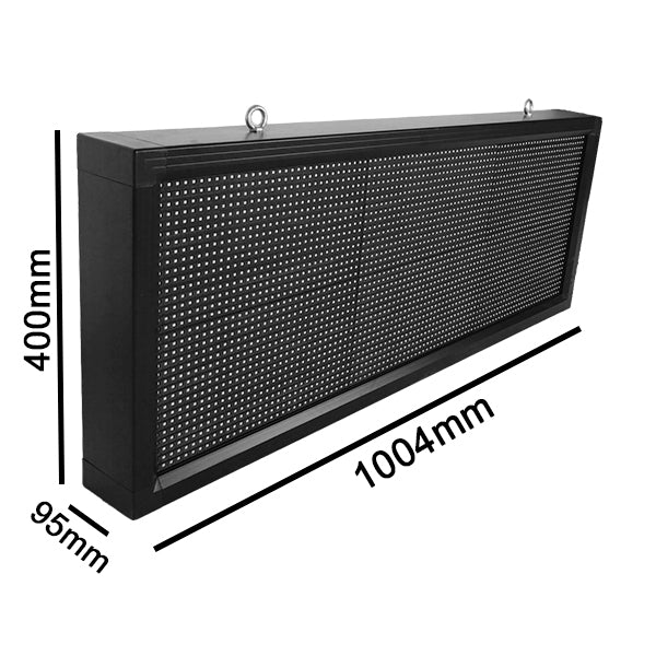90273 Κυλιόμενη Ψηφιακή Επιγραφή P10 LED SMD AC 220-240V με Wi-Fi - Αδιάβροχή IP54 - Μονής Όψης - Μ104 x Π9 x Υ40cm Μπλε