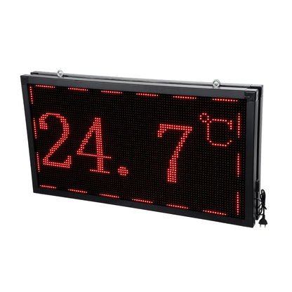 DISPLAY 90298 Κυλιόμενη Ψηφιακή Επιγραφή P10 Διπλής Όψης LED AC 220-240V Αδιάβροχο IP65 Κόκκινο - WiFi Control μέσω FK APP - Αισθητήρας Θερμοκρασίας & Υγρασίας - Μ102 x Π11 x Υ54.5
