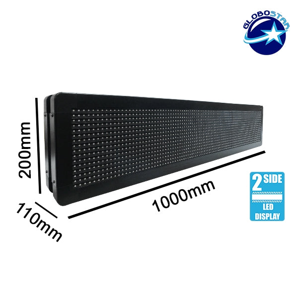 90301 Κυλιόμενη Ψηφιακή Επιγραφή P10 LED SMD AC 220-240V με Wi-Fi - Αδιάβροχή IP65 - Διπλής Όψης - Μ104 x Π12 x Υ20cm Κόκκινο