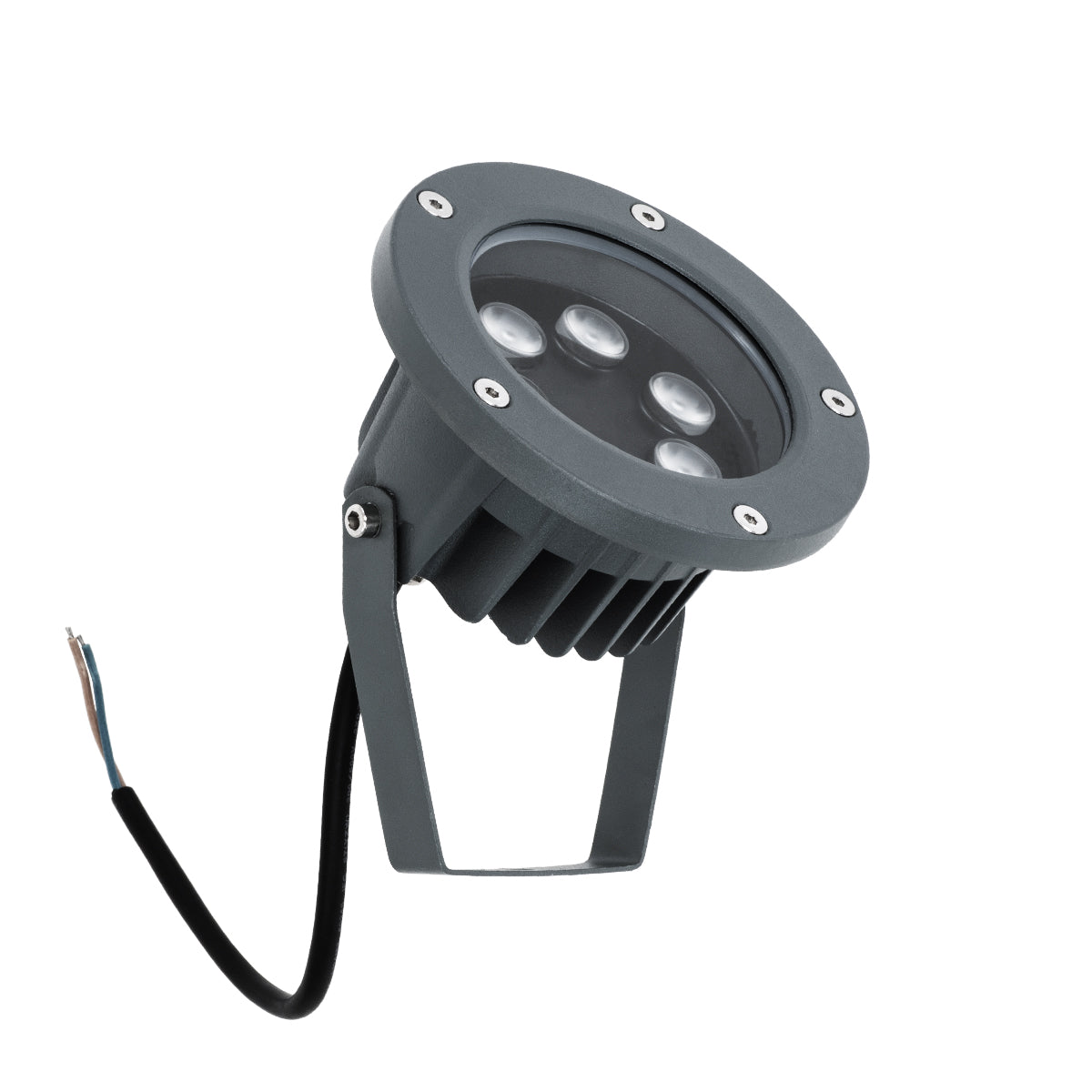 TREELIGHT-TZINA 90354 Σποτ Φωτισμού για Φυτά - Δέντρα με Βάση Κήπου / Καρφωτό LED 6W 660lm 10° DC 24V Αδιάβροχο IP65 Θερμό Λευκό 2700K Dimmable - Γκρι Ανθρακί - Μ14 x Π12.5 x Υ12.5