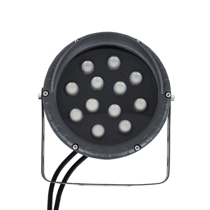 TREELIGHT-VINA 90362 Σποτ Φωτισμού με Αντιθαμβωτική Γρίλια Ειδικό για Φυτά - Δέντρα με Βάση Κήπου / Καρφωτό LED 24W 2040lm 10° DC 24V Αδιάβροχο IP65 L21.5 x W18.3 x H14cm RGBW DMX512 - Γκρι Ανθρακί