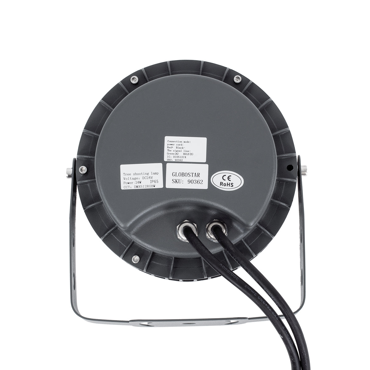 TREELIGHT-VINA 90362 Σποτ Φωτισμού με Αντιθαμβωτική Γρίλια Ειδικό για Φυτά - Δέντρα με Βάση Κήπου / Καρφωτό LED 24W 2040lm 10° DC 24V Αδιάβροχο IP65 L21.5 x W18.3 x H14cm RGBW DMX512 - Γκρι Ανθρακί