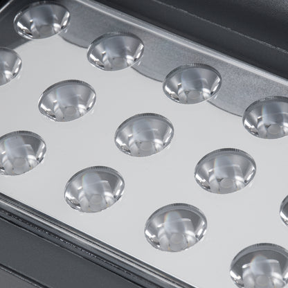 FLOOD-KAMY 90372 Προβολέας Wall Washer με Αντιθαμβωτική Γρίλια για Φωτισμό Κτιρίων LED 30W 2700lm 5° DC 24V Αδιάβροχο IP65 L19.5 x W10.7 x H9.5cm Θερμό Λευκό 3000K - Γκρι Ανθρακί