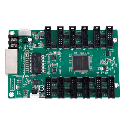 CARDULCO ZH-T12 90387 Professional LED Receiving Card 12 x HUB75 - Κάρτα Καναλιών για Ψηφιακές Οθόνες LED Video Wall - Loading Area W128 x H768 - Gray Level 65536 - Gigabit Network Linkable - DC 3.5~6V - IP20 Μ14.8 x Π9.6 x Υ1.7cm