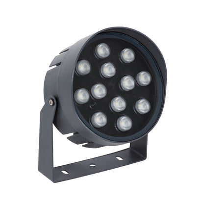 FLOOD-NIGMA 90396 Προβολέας Wall Washer για Φωτισμό Κτιρίων LED 24W 2040lm 30° DC 24V Αδιάβροχο IP65 L15 x W15 x H9.1cm RGBW DMX512 - Γκρι Ανθρακί