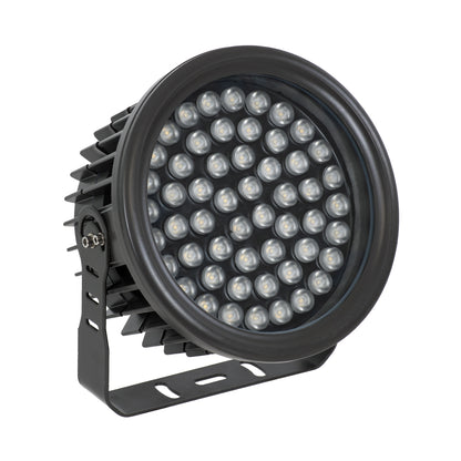 FLOOD-NEVA 90397 Προβολέας Wall Washer για Φωτισμό Κτιρίων LED 54W 4590lm 30° DC 24V Αδιάβροχο IP65 L24.5 x W24.5 x H14.7cm Αρχιτεκτονικό Πορτοκαλί 2200K - Μαύρο