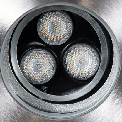 UNDERWATER-LUNTA 90401 Υποβρύχιο Χωνευτό Κινούμενο Φωτιστικό Σποτ Ειδικό για Σιντριβάνια LED 12W 1080lm 60° DC 24V Αδιάβροχο IP68 Φ12 x Υ13cm Θερμό Λευκό 2700K - Ανοξείδωτο Ατσάλι