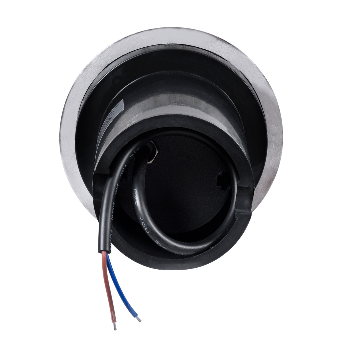 UNDERWATER-LUNTA 90402 Υποβρύχιο Χωνευτό Κινούμενο Φωτιστικό Σποτ Ειδικό για Σιντριβάνια LED 12W 1200lm 60° DC 24V Αδιάβροχο IP68 Φ12 x Υ13cm Ψυχρό Λευκό 6000K - Ανοξείδωτο Ατσάλι