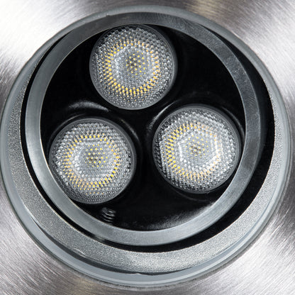 UNDERWATER-LUNTA 90402 Υποβρύχιο Χωνευτό Κινούμενο Φωτιστικό Σποτ Ειδικό για Σιντριβάνια LED 12W 1200lm 60° DC 24V Αδιάβροχο IP68 Φ12 x Υ13cm Ψυχρό Λευκό 6000K - Ανοξείδωτο Ατσάλι