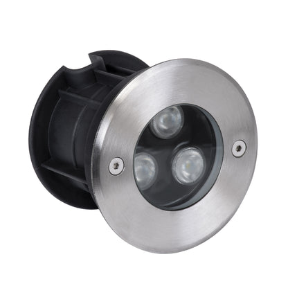 UNDERWATER-HUNI 90416 Υποβρύχιο Χωνευτό Φωτιστικό Σποτ Ειδικό για Σιντριβάνια LED 3W 255lm 30° DC 24V Αδιάβροχο IP68 Φ10 x Υ7.5cm RGBW DMX512 - Ανοξείδωτο Ατσάλι