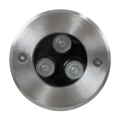 UNDERWATER-HUNI 90416 Υποβρύχιο Χωνευτό Φωτιστικό Σποτ Ειδικό για Σιντριβάνια LED 3W 255lm 30° DC 24V Αδιάβροχο IP68 Φ10 x Υ7.5cm RGBW DMX512 - Ανοξείδωτο Ατσάλι