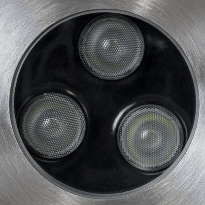 UNDERWATER-HUNI 90416 Υποβρύχιο Χωνευτό Φωτιστικό Σποτ Ειδικό για Σιντριβάνια LED 3W 255lm 30° DC 24V Αδιάβροχο IP68 Φ10 x Υ7.5cm RGBW DMX512 - Ανοξείδωτο Ατσάλι