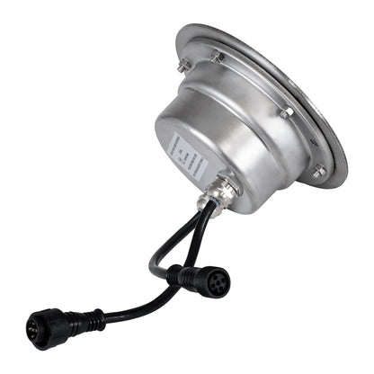 UNDERWATER-YUNI 90419 Υποβρύχιο Χωνευτό Φωτιστικό Σποτ Ειδικό για Σιντριβάνια LED 6W 510lm 30° DC 24V Αδιάβροχο IP68 Φ15 x Υ10cm RGBW DMX512 - Ανοξείδωτο Ατσάλι