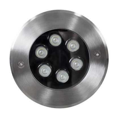 UNDERWATER-YUNI 90419 Υποβρύχιο Χωνευτό Φωτιστικό Σποτ Ειδικό για Σιντριβάνια LED 6W 510lm 30° DC 24V Αδιάβροχο IP68 Φ15 x Υ10cm RGBW DMX512 - Ανοξείδωτο Ατσάλι