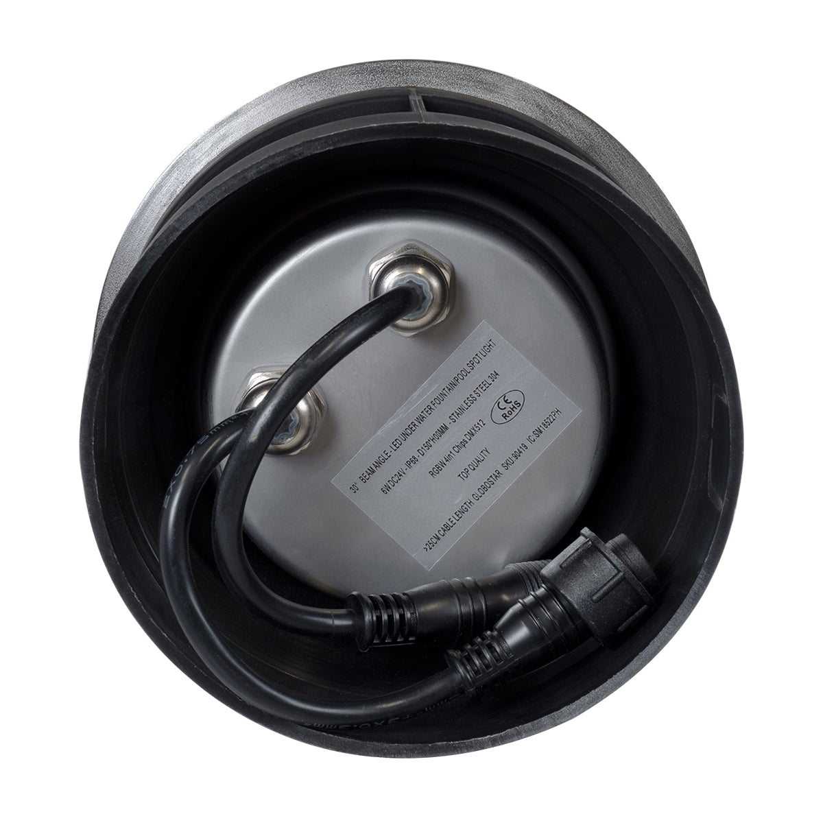 UNDERWATER-YUNI 90419 Υποβρύχιο Χωνευτό Φωτιστικό Σποτ Ειδικό για Σιντριβάνια LED 6W 510lm 30° DC 24V Αδιάβροχο IP68 Φ15 x Υ10cm RGBW DMX512 - Ανοξείδωτο Ατσάλι