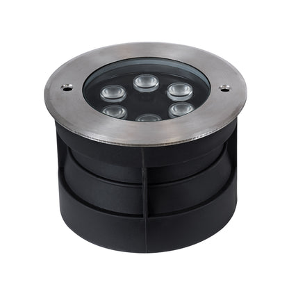 UNDERWATER-YUNI 90419 Υποβρύχιο Χωνευτό Φωτιστικό Σποτ Ειδικό για Σιντριβάνια LED 6W 510lm 30° DC 24V Αδιάβροχο IP68 Φ15 x Υ10cm RGBW DMX512 - Ανοξείδωτο Ατσάλι