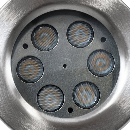 UNDERWATER-DEDY 90426 Υποβρύχιο Επιφανειακό Φωτιστικό Σποτ Ειδικό για Σιντριβάνια - Πισίνες - Τζακούζι LED 6W 540lm 30° DC 24V Αδιάβροχο IP68 Μ12 x Π7.5 x Υ14.5cm Θερμό Λευκό 2700K - Ανοξείδωτο Ατσάλι SS304