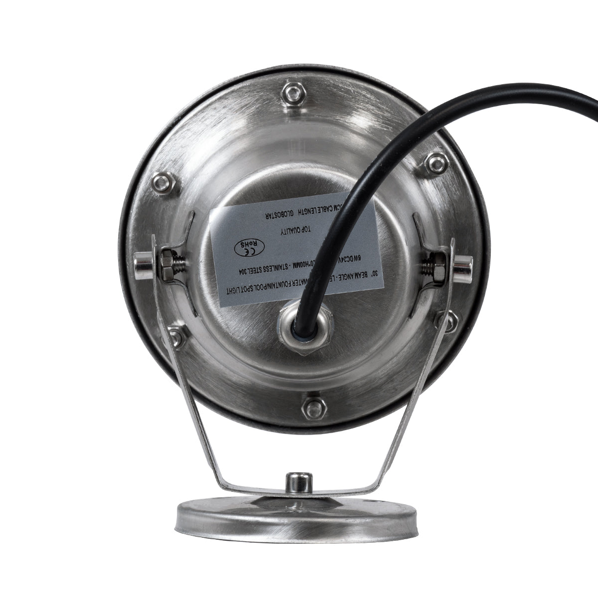 UNDERWATER-DEDY 90426 Υποβρύχιο Επιφανειακό Φωτιστικό Σποτ Ειδικό για Σιντριβάνια - Πισίνες - Τζακούζι LED 6W 540lm 30° DC 24V Αδιάβροχο IP68 Μ12 x Π7.5 x Υ14.5cm Θερμό Λευκό 2700K - Ανοξείδωτο Ατσάλι SS304