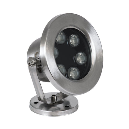 UNDERWATER-DEDY 90428 Υποβρύχιο Επιφανειακό Φωτιστικό Σποτ Ειδικό για Σιντριβάνια - Πισίνες - Τζακούζι LED 6W 510lm 30° DC 24V Αδιάβροχο IP68 Μ12 x Π7.5 x Υ14.5cm RGBW DMX512 - Ανοξείδωτο Ατσάλι SS304