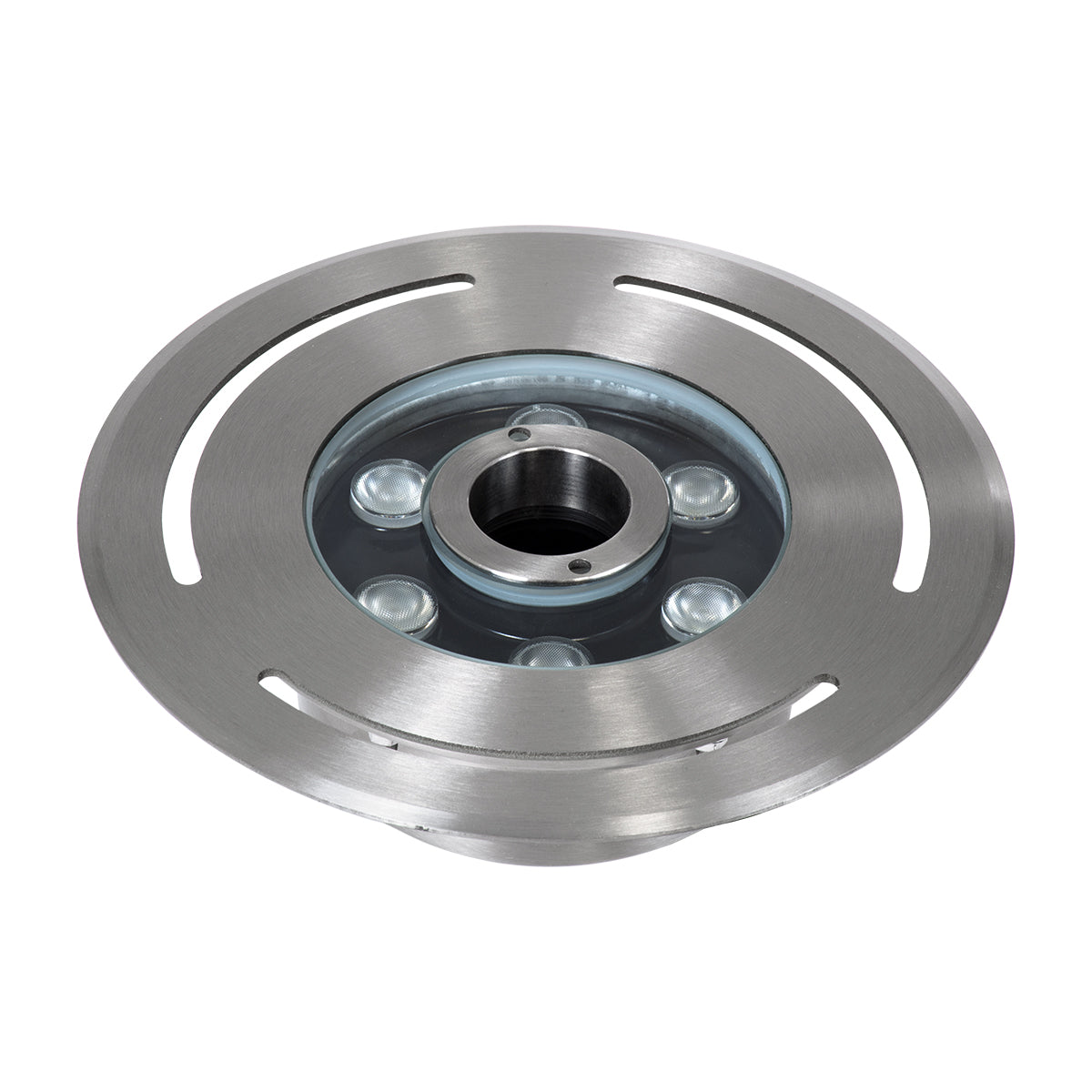 UNDERWATER-DENIS 90434 Υποβρύχιο Χωνευτό Φωτιστικό Σποτ Ειδικό για Σιντριβάνια - Πισίνες - Τζακούζι LED 9W 765lm 30° DC 24V Αδιάβροχο IP68 Φ21 x Υ7.5cm RGBW DMX512 - Ανοξείδωτο Ατσάλι SS304