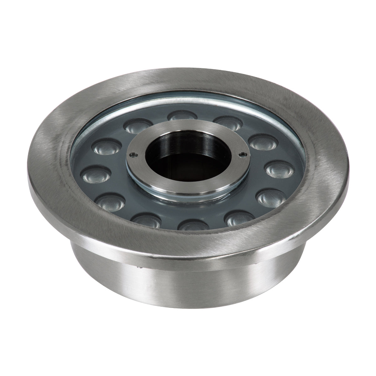 UNDERWATER-DENIS 90439 Υποβρύχιο Χωνευτό Φωτιστικό Σποτ Ειδικό για Σιντριβάνια - Πισίνες - Τζακούζι LED 12W 1200lm 30° DC 24V Αδιάβροχο IP68 Φ19.5 x Υ7.5cm Ψυχρό Λευκό 6000K - Ανοξείδωτο Ατσάλι SS304