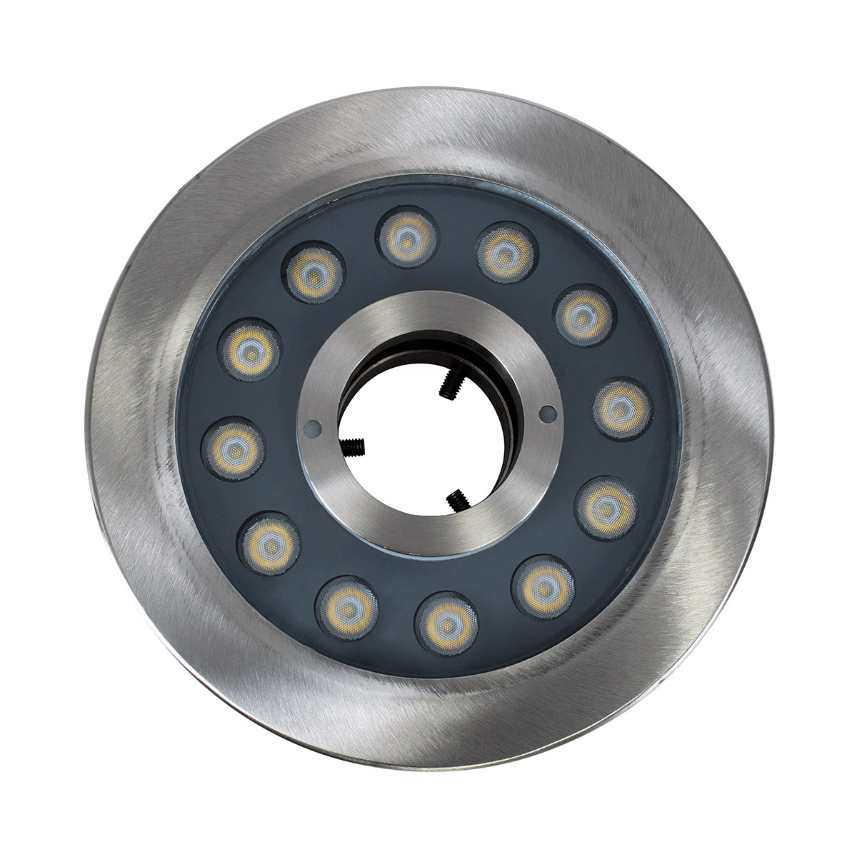 UNDERWATER-DENIS 90439 Υποβρύχιο Χωνευτό Φωτιστικό Σποτ Ειδικό για Σιντριβάνια - Πισίνες - Τζακούζι LED 12W 1200lm 30° DC 24V Αδιάβροχο IP68 Φ19.5 x Υ7.5cm Ψυχρό Λευκό 6000K - Ανοξείδωτο Ατσάλι SS304