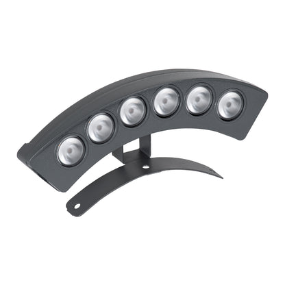 TREELIGHT-PLANTE 90456 Κυρτή Μπάρα Φωτισμού Wall Washer για Φυτά - Δέντρα LED 6W 660lm 15° DC 24V Αδιάβροχο IP65 Θερμό Λευκό 2700K Dimmable - Γκρι Ανθρακί - Μ17.5 x Π4.5 x Υ8
