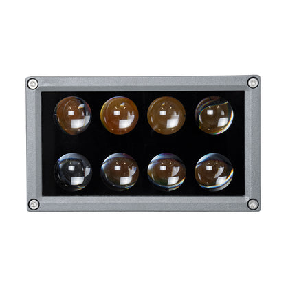 FLOOD-DENA 90485 Επιτοίχιος Προβολέας Wall Washer για Φωτισμό Κτιρίων - Απλίκα & Δαπέδου LED 16W 1440lm 5° DC 24V Αδιάβροχο IP67 Μ15.5 x Π13 x Υ9.1cm Θερμό Λευκό 2700K - Γκρι Ανθρακί