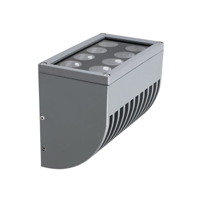 FLOOD-DENA 90486 Επιτοίχιος Προβολέας Wall Washer για Φωτισμό Κτιρίων - Απλίκα & Δαπέδου LED 16W 1520lm 5° DC 24V Αδιάβροχο IP67 Μ15.5 x Π13 x Υ9.1cm Φυσικό Λευκό 4500K - Γκρι Ανθρακί