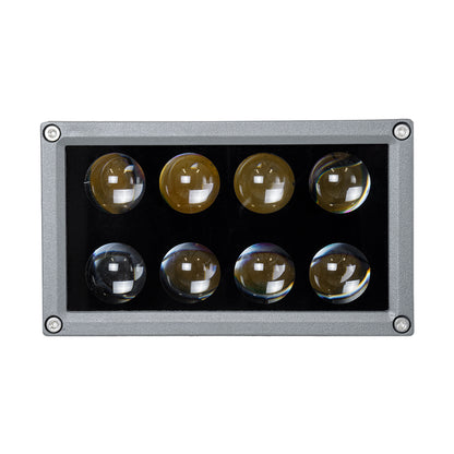 FLOOD-DENA 90486 Επιτοίχιος Προβολέας Wall Washer για Φωτισμό Κτιρίων - Απλίκα & Δαπέδου LED 16W 1520lm 5° DC 24V Αδιάβροχο IP67 Μ15.5 x Π13 x Υ9.1cm Φυσικό Λευκό 4500K - Γκρι Ανθρακί