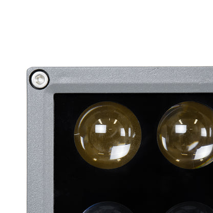 FLOOD-DENA 90486 Επιτοίχιος Προβολέας Wall Washer για Φωτισμό Κτιρίων - Απλίκα & Δαπέδου LED 16W 1520lm 5° DC 24V Αδιάβροχο IP67 Μ15.5 x Π13 x Υ9.1cm Φυσικό Λευκό 4500K - Γκρι Ανθρακί