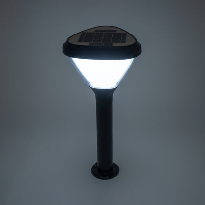 SOLARMIS 90521 LED Solar Bollard Light Κολωνάκι Κήπου Εξωτερικού Χώρου 10W 180lm 120° με Ενσωματωμένο Φωτοβολταϊκό Panel 6V 5W & Επαναφορτιζόμενη Μπαταρία Li-ion 3.2V 6000mAh με Αισθητήρα Ημέρας-Νύχτας - Αδιάβροχο IP65 Φ26 x Υ60cm Ψυχρό Λευκό 6000K