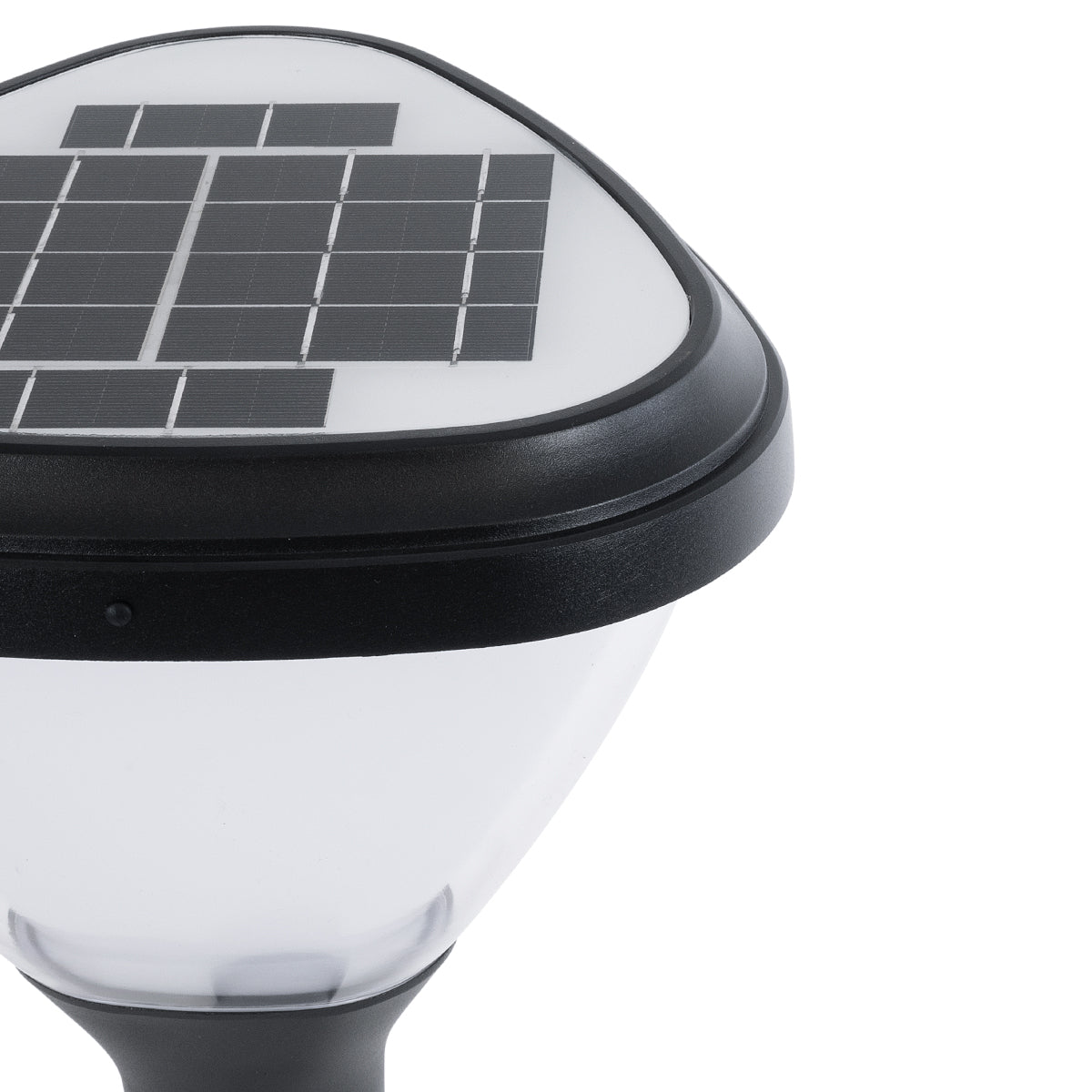 SOLARMIS 90521 LED Solar Bollard Light Κολωνάκι Κήπου Εξωτερικού Χώρου 10W 180lm 120° με Ενσωματωμένο Φωτοβολταϊκό Panel 6V 5W & Επαναφορτιζόμενη Μπαταρία Li-ion 3.2V 6000mAh με Αισθητήρα Ημέρας-Νύχτας - Αδιάβροχο IP65 Φ26 x Υ60cm Ψυχρό Λευκό 6000K