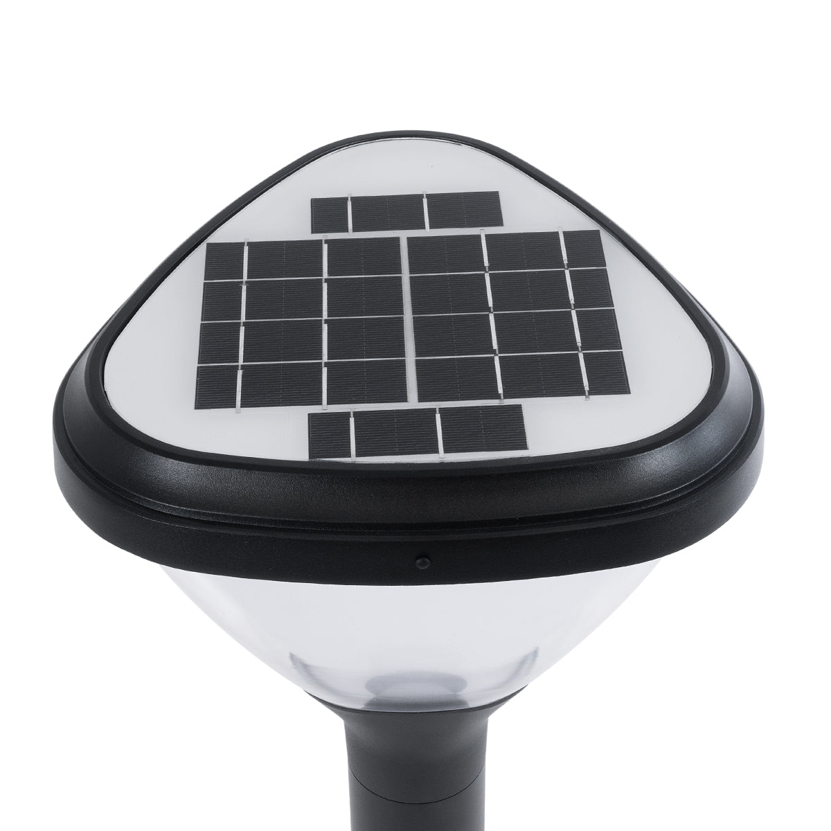 SOLARMIS 90521 LED Solar Bollard Light Κολωνάκι Κήπου Εξωτερικού Χώρου 10W 180lm 120° με Ενσωματωμένο Φωτοβολταϊκό Panel 6V 5W & Επαναφορτιζόμενη Μπαταρία Li-ion 3.2V 6000mAh με Αισθητήρα Ημέρας-Νύχτας - Αδιάβροχο IP65 Φ26 x Υ60cm Ψυχρό Λευκό 6000K