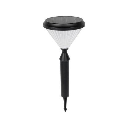 VEGGIE 90522 Φωτιστικό Κολωνάκι Κήπου LED 10W 500lm 120° με Ενσωματωμένο Φωτοβολταϊκό Panel 6V 2W & Επαναφορτιζόμενη Μπαταρία Li-ion 3.2V 6000mAh με Αισθητήρα Ημέρας-Νύχτας Αδιάβροχο IP65 Ψυχρό Λευκό 6000K - Sanan SMD Chip - Μαύρο - Μ26 x Π26 x Υ60