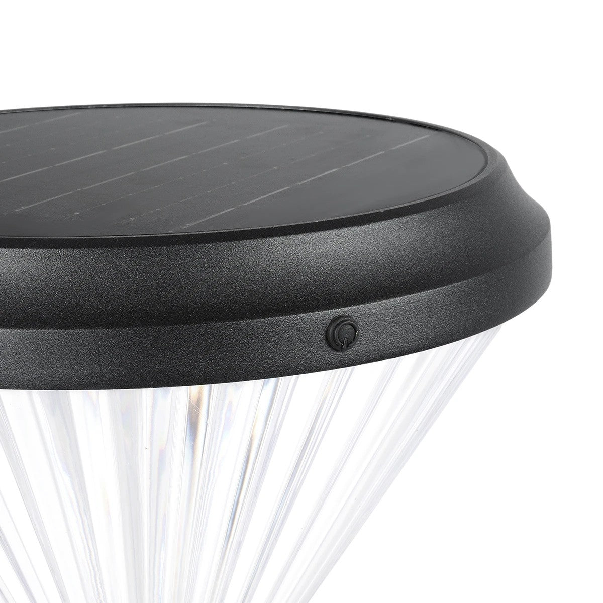 VEGGIE 90522 Φωτιστικό Κολωνάκι Κήπου LED 10W 500lm 120° με Ενσωματωμένο Φωτοβολταϊκό Panel 6V 2W & Επαναφορτιζόμενη Μπαταρία Li-ion 3.2V 6000mAh με Αισθητήρα Ημέρας-Νύχτας Αδιάβροχο IP65 Ψυχρό Λευκό 6000K - Sanan SMD Chip - Μαύρο - Μ26 x Π26 x Υ60