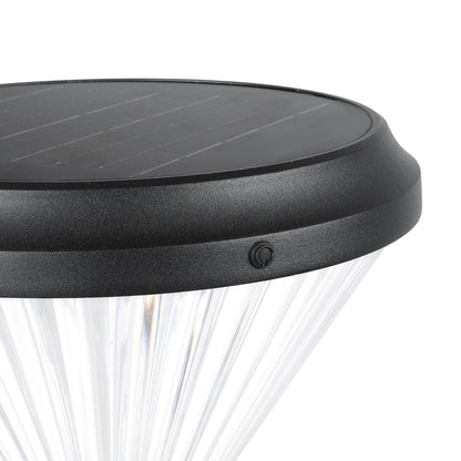 VEGGIE 90522 Φωτιστικό Κολωνάκι Κήπου LED 10W 500lm 120° με Ενσωματωμένο Φωτοβολταϊκό Panel 6V 2W & Επαναφορτιζόμενη Μπαταρία Li-ion 3.2V 6000mAh με Αισθητήρα Ημέρας-Νύχτας Αδιάβροχο IP65 Ψυχρό Λευκό 6000K - Sanan SMD Chip - Μαύρο - Μ26 x Π26 x Υ60