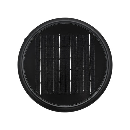 VEGGIE 90522 Φωτιστικό Κολωνάκι Κήπου LED 10W 500lm 120° με Ενσωματωμένο Φωτοβολταϊκό Panel 6V 2W & Επαναφορτιζόμενη Μπαταρία Li-ion 3.2V 6000mAh με Αισθητήρα Ημέρας-Νύχτας Αδιάβροχο IP65 Ψυχρό Λευκό 6000K - Sanan SMD Chip - Μαύρο - Μ26 x Π26 x Υ60