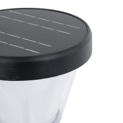 SOLARDIS 90523 LED Solar Bollard Light Κολωνάκι Κήπου Εξωτερικού Χώρου 10W 180lm 120° με Ενσωματωμένο Φωτοβολταϊκό Panel 6V 5W & Επαναφορτιζόμενη Μπαταρία Li-ion 3.2V 6000mAh με Αισθητήρα Ημέρας-Νύχτας - Αδιάβροχο IP65 Φ24 x Υ88cm Ψυχρό Λευκό 6000K