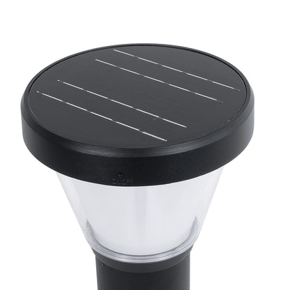 SOLARDIS 90523 LED Solar Bollard Light Κολωνάκι Κήπου Εξωτερικού Χώρου 10W 180lm 120° με Ενσωματωμένο Φωτοβολταϊκό Panel 6V 5W & Επαναφορτιζόμενη Μπαταρία Li-ion 3.2V 6000mAh με Αισθητήρα Ημέρας-Νύχτας - Αδιάβροχο IP65 Φ24 x Υ88cm Ψυχρό Λευκό 6000K