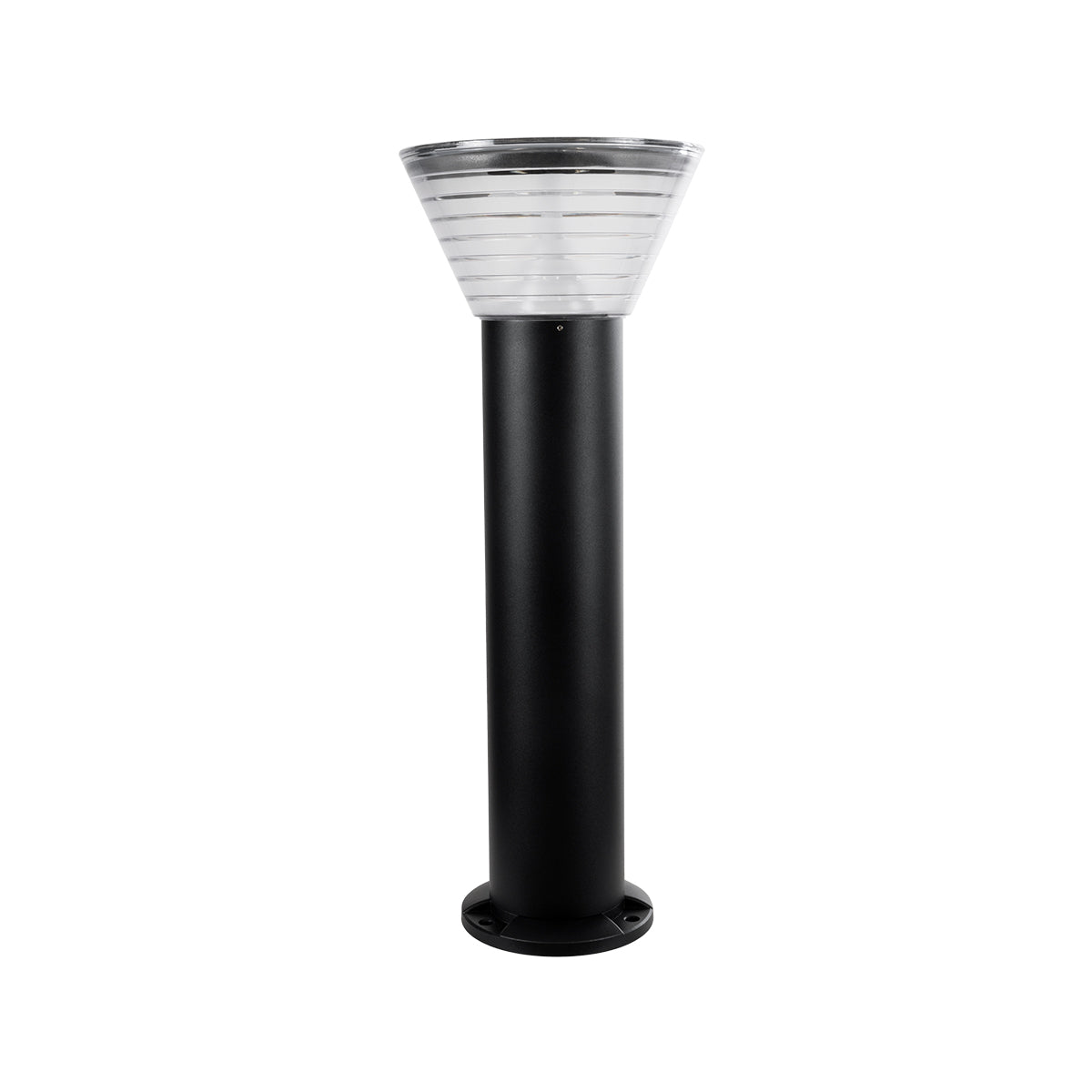 VEGGIE 90525 Φωτιστικό Κολωνάκι Κήπου LED 10W 330lm 120° με Ενσωματωμένο Φωτοβολταϊκό Panel 6V 2W & Επαναφορτιζόμενη Μπαταρία Li-ion 3.2V 1800mAh με Αισθητήρα Ημέρας-Νύχτας Αδιάβροχο IP65 Ψυχρό Λευκό 6000K - Γκρι Ανθρακί - Μ23 x Π23 x Υ60cm