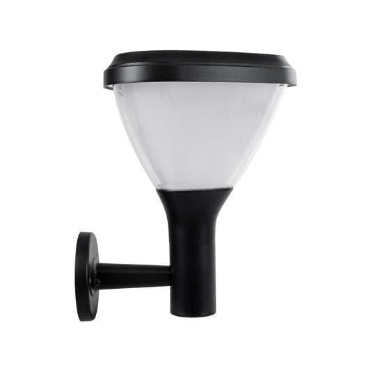 NATURE 90526 Φωτιστικό Κολωνάκι Κήπου LED 10W 330lm 120° με Ενσωματωμένο Φωτοβολταϊκό Panel 6V 2W & Επαναφορτιζόμενη Μπαταρία Li-ion 3.2V 1800mAh με Αισθητήρα Ημέρας-Νύχτας Αδιάβροχο IP65 Ψυχρό Λευκό 6000K - Γκρι Ανθρακί - Μ26 x Π29 x Υ36cm