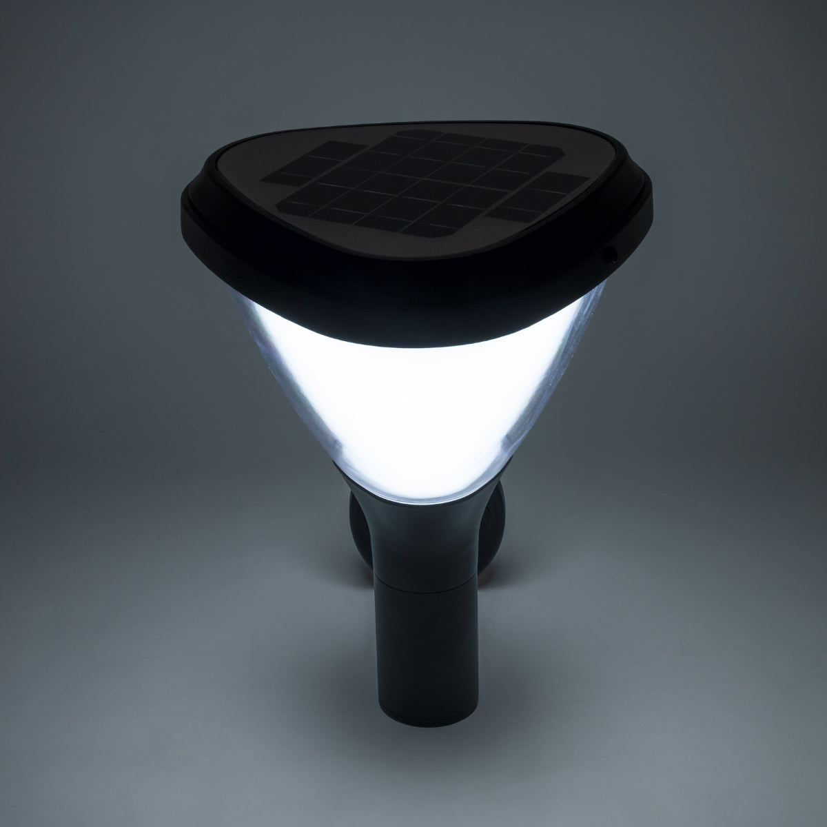 NATURE 90526 Φωτιστικό Κολωνάκι Κήπου LED 10W 330lm 120° με Ενσωματωμένο Φωτοβολταϊκό Panel 6V 2W & Επαναφορτιζόμενη Μπαταρία Li-ion 3.2V 1800mAh με Αισθητήρα Ημέρας-Νύχτας Αδιάβροχο IP65 Ψυχρό Λευκό 6000K - Γκρι Ανθρακί - Μ26 x Π29 x Υ36cm