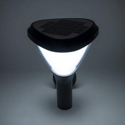 NATURE 90526 Φωτιστικό Κολωνάκι Κήπου LED 10W 330lm 120° με Ενσωματωμένο Φωτοβολταϊκό Panel 6V 2W & Επαναφορτιζόμενη Μπαταρία Li-ion 3.2V 1800mAh με Αισθητήρα Ημέρας-Νύχτας Αδιάβροχο IP65 Ψυχρό Λευκό 6000K - Γκρι Ανθρακί - Μ26 x Π29 x Υ36cm