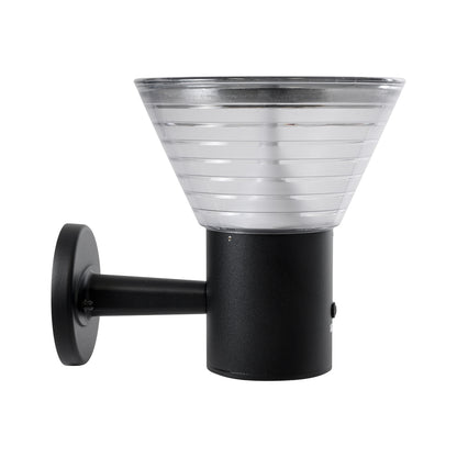 VEGGIE 90530 Φωτιστικό Κολωνάκι Κήπου LED 10W 330lm 120° με Ενσωματωμένο Φωτοβολταϊκό Panel 6V 2W & Επαναφορτιζόμενη Μπαταρία Li-ion 3.2V 1800mAh με Αισθητήρα Ημέρας-Νύχτας Αδιάβροχο IP65 Ψυχρό Λευκό 6000K - Γκρι Ανθρακί - Μ23 x Π30 x Υ25cm