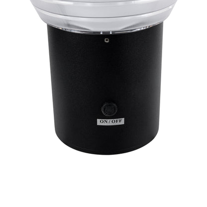 VEGGIE 90530 Φωτιστικό Κολωνάκι Κήπου LED 10W 330lm 120° με Ενσωματωμένο Φωτοβολταϊκό Panel 6V 2W & Επαναφορτιζόμενη Μπαταρία Li-ion 3.2V 1800mAh με Αισθητήρα Ημέρας-Νύχτας Αδιάβροχο IP65 Ψυχρό Λευκό 6000K - Γκρι Ανθρακί - Μ23 x Π30 x Υ25cm