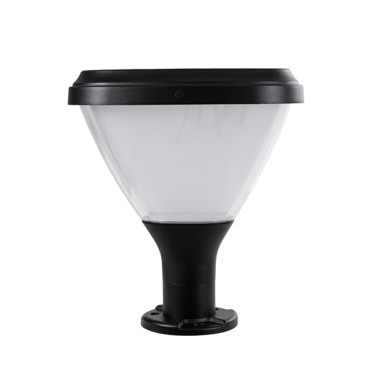 NATURE 90532 Φωτιστικό Κολωνάκι Κήπου LED 10W 500lm 120° με Ενσωματωμένο Φωτοβολταϊκό Panel 6V 2W & Επαναφορτιζόμενη Μπαταρία Li-ion 3.2V 8000mAh με Αισθητήρα Ημέρας-Νύχτας Αδιάβροχο IP65 Ψυχρό Λευκό 6000K - Γκρι Ανθρακί - Μ26 x Π26 x Υ30