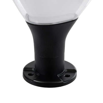 NATURE 90532 Φωτιστικό Κολωνάκι Κήπου LED 10W 500lm 120° με Ενσωματωμένο Φωτοβολταϊκό Panel 6V 2W & Επαναφορτιζόμενη Μπαταρία Li-ion 3.2V 8000mAh με Αισθητήρα Ημέρας-Νύχτας Αδιάβροχο IP65 Ψυχρό Λευκό 6000K - Γκρι Ανθρακί - Μ26 x Π26 x Υ30